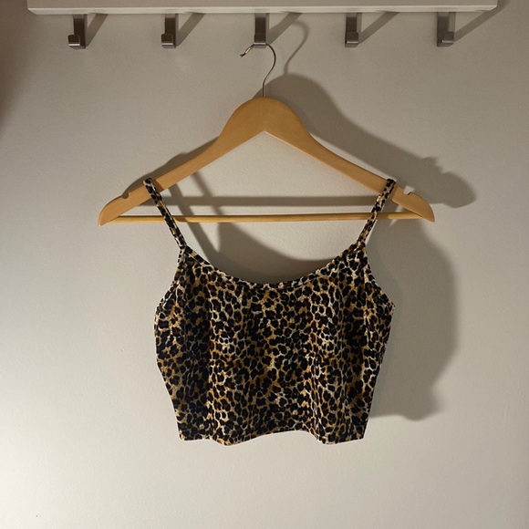 Shein Leopard Print Crop Top - Picture 1 of 4